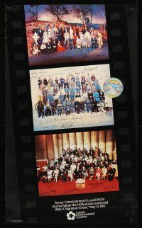 8a435 TURNER ENTERTAINMENT CO & MGM ALUMNI special 18x30 '87 many facsimile signature from stars!