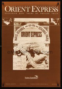 8a315 ORIENT EXPRESS travel poster '83 exclusive rail tours by private train!