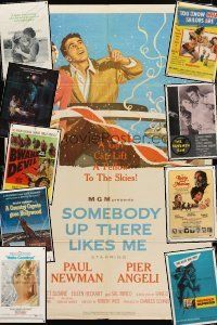 8b004 LOT OF 42 FOLDED ONE-SHEETS '50 - '88 Somebody Up There Likes Me, Hello Goodbye & more!