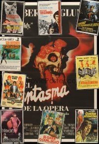 8b015 LOT OF 30 FOLDED ARGENTINEAN POSTERS '57 - '92 lots of cool different artwork!