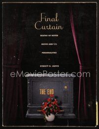 8b235 FINAL CURTAIN second edition softcover book '93 Deaths of Noted Movie & TV Personalities!