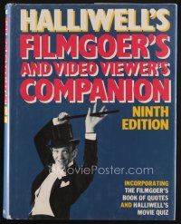 8b204 HALLIWELL'S FILMGOER'S AND VIDEO VIEWER'S COMPANION ninth edition English hardcover book '88
