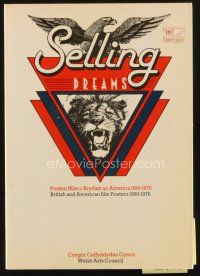 8b248 SELLING DREAMS Welsh softcover book '76 filled with cool poster images, with some color!