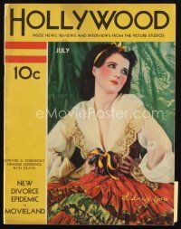 8b103 HOLLYWOOD magazine July 1932 portrait of pretty Sidney Fox by Edwin Bower Hesser!