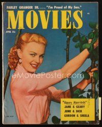8b147 MODERN MOVIES magazine April 1951 portrait of sexy smiling June Haver by Frank Powolny!