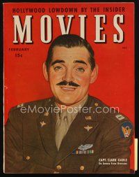 8b136 MODERN MOVIES magazine February 1944 Captain Clark Gable on return from overseas!