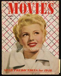 8b141 MODERN MOVIES magazine January 1948 portrait of sexy blonde Rita Hayworth by Coburn!