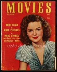 8b140 MODERN MOVIES magazine October 1947 great portrait of Shirley Temple by Gaston Longet!