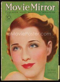 8b082 MOVIE MIRROR magazine June 1932 art of pretty Nroma Shearer by John Rolston Clarke!