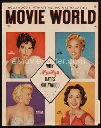 8b167 MOVIE WORLD magazine February 1956 Marilyn Monroe, Ava Gardner, Jane Powell, Ann Blyth