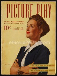 8b120 PICTURE PLAY magazine January 1940 great portrait of Bette Davis by Erbit-Varady!