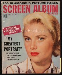 8b156 SCREEN ALBUM magazine November 1955 beautiful Grace Kelly, Marilyn Monroe without makeup!