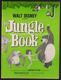 8b364 JUNGLE BOOK pressbook '67 Walt Disney cartoon classic, great images of all characters!