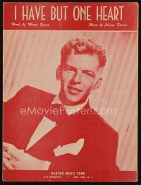 8b259 I HAVE BUT ONE HEART sheet music '45 super young portrait of Frank Sinatra in suit & tie!