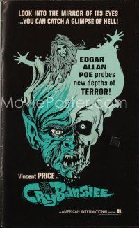 8b325 CRY OF THE BANSHEE pressbook '70 Edgar Allan Poe probes new depths of terror!