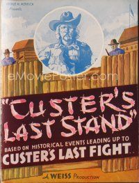 8b326 CUSTER'S LAST STAND pressbook '36 serial based on historical events leading up to the battle!
