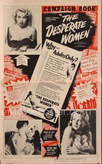 8b329 DESPERATE WOMEN pressbook '55 bad girls invovled with pills and gangsters!