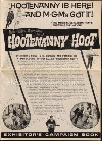 8b355 HOOTENANNY HOOT pressbook '63 Johnny Cash and a ton of top country music stars!