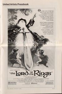 8b371 LORD OF THE RINGS pressbook '78 Ralph Bakshi cartoon, J.R.R. Tolkien