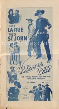 8b377 MARK OF THE LASH pressbook '48 cowboys Lash La Rue & Al Fuzzy St. John!