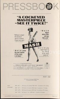 8b378 MASH pressbook '70 Elliott Gould, Korean War classic directed by Robert Altman!