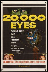 8c017 20,000 EYES 1sh '61 they could not see the perfect crime, cool art!