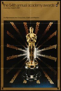8c020 54TH ANNUAL ACADEMY AWARDS 1sh '82 cool image of Oscar statue!