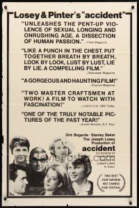 8c024 ACCIDENT 1sh '67 Losey, written by Harold Pinter, sexy Jacqueline Sassard!