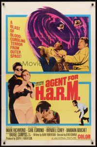 8c026 AGENT FOR H.A.R.M. 1sh '66 Mark Richman, Wendell Corey, sexy spy in bikini!