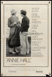 8c042 ANNIE HALL 1sh '77 full-length Woody Allen & Diane Keaton, a nervous romance!