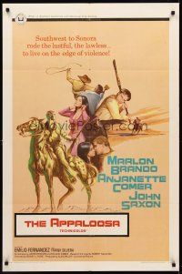 8c048 APPALOOSA 1sh '66 Marlon Brando rode the lustful & lawless to live on the edge of violence!