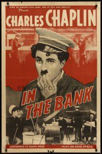 8c067 BANK 1sh R40 Edna Purviance, great images of wacky Charlie Chaplin in early silent!