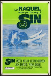 8c078 BELOVED 1sh '78 Sin, sexy Raquel Welch swimming with lover!