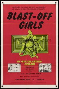 8c088 BLAST-OFF GIRLS 1sh '67 Herschell Lewis directed, in eye-blasting color, rock 'n' roll!