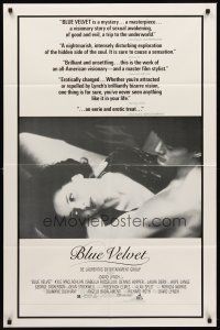 8c094 BLUE VELVET 1sh '86 directed by David Lynch, sexy Isabella Rossellini, Kyle McLachlan!