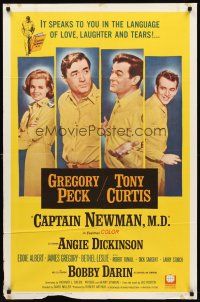 8c120 CAPTAIN NEWMAN, M.D. 1sh '64 Gregory Peck, Tony Curtis, Angie Dickinson, Bobby Darin