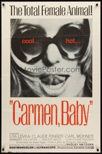 8c121 CARMEN, BABY 1sh '68 Radley Metzger, Uta Levka, Barbara Valentine, cool hot image!