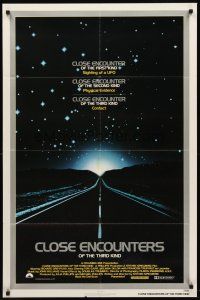 8c141 CLOSE ENCOUNTERS OF THE THIRD KIND 1sh '77 Spielberg's sci-fi classic!
