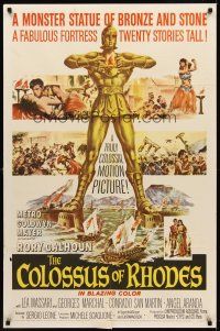8c144 COLOSSUS OF RHODES 1sh '61 Sergio Leone's Il colosso di Rodi, mythological Greek monster!