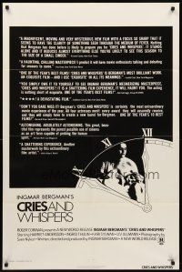 8c150 CRIES & WHISPERS 1sh '73 Bergman's Viskningar och Rop, Harriet Andersson, Ingrid Thulin!