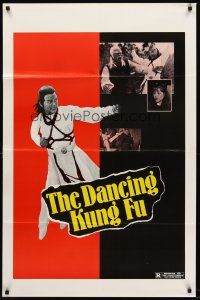 8c157 DANCING KUNG-FU teaser 1sh '78 Joseph Kuo's Gui Ma Da Xia, Lung Sze Ma in martial arts action