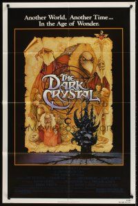 8c158 DARK CRYSTAL 1sh '82 Jim Henson & Frank Oz, Richard Amsel fantasy art!