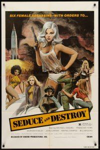 8c186 DOLL SQUAD 1sh '73 Ted V. Mikels directed, lady assassins with orders to Seduce and Destroy!
