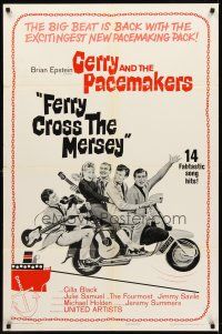 8c228 FERRY CROSS THE MERSEY 1sh '65 rock & roll, the big beat is back, Gerry & the Pacemakers!