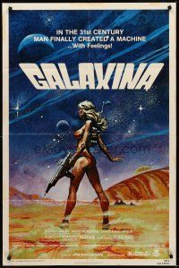 8c262 GALAXINA style A 1sh '80 great sci-fi art of sexy Dorothy Stratten by Robert Tanenbaum!