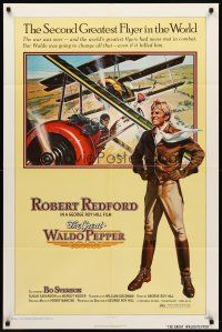 8c290 GREAT WALDO PEPPER 1sh '75 George Roy Hill, Robert Redford, Susan Sarandon, aviation art!