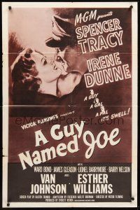 8c301 GUY NAMED JOE 1sh R55 World War II pilot Spencer Tracy loves Irene Dunne after death!