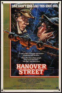 8c304 HANOVER STREET 1sh '79 cool art of Harrison Ford & Lesley-Anne Down in WWII by Alvin!