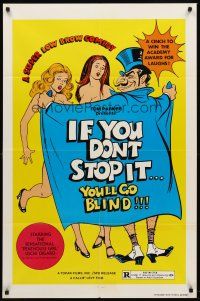 8c343 IF YOU DON'T STOP IT YOU'LL GO BLIND 1sh '76 Uschi Digard, wackiest sexy artwork!