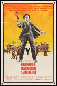 8c354 INVITATION TO A GUNFIGHTER 1sh '64 vicious killer Yul Brynner brings a town to its knees!